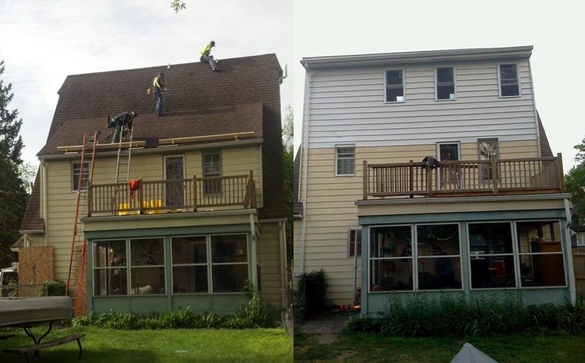 Before and After Siding and Roofing Project