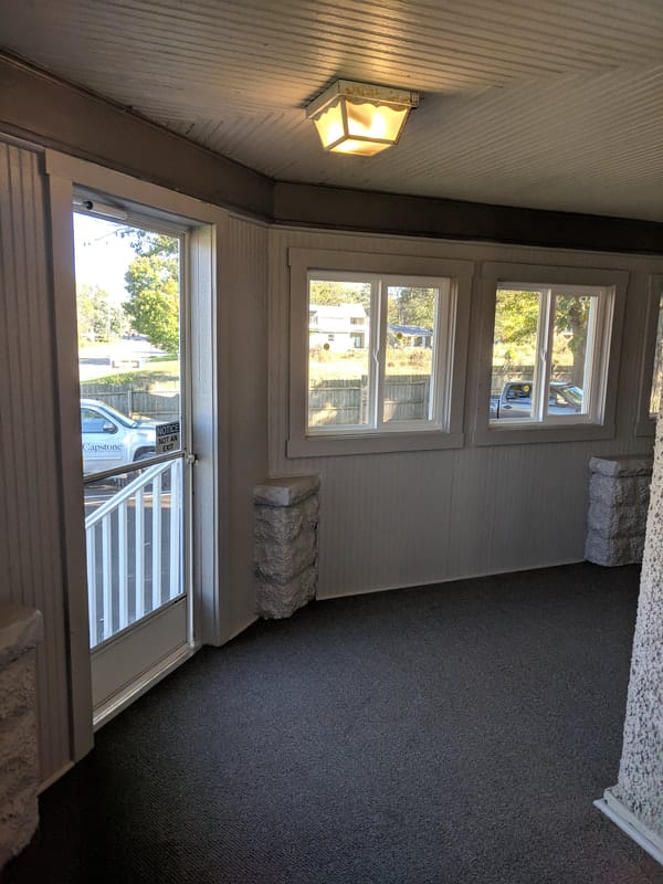 Porch Renovation Office Before and After